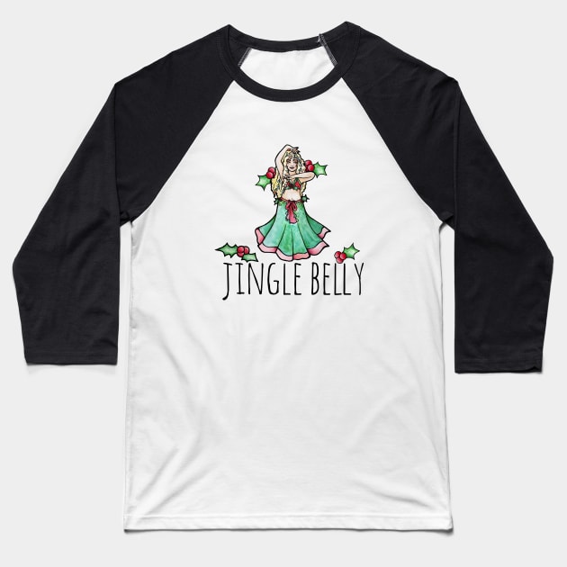 Jingle Belly Dancer Baseball T-Shirt by bubbsnugg